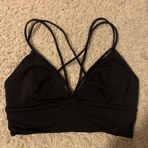 Lululemon black crisscross sports bra